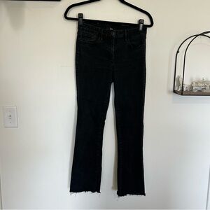 3X1 Revolve Black Mid Rise Flared Crop Jeans Size 26‎